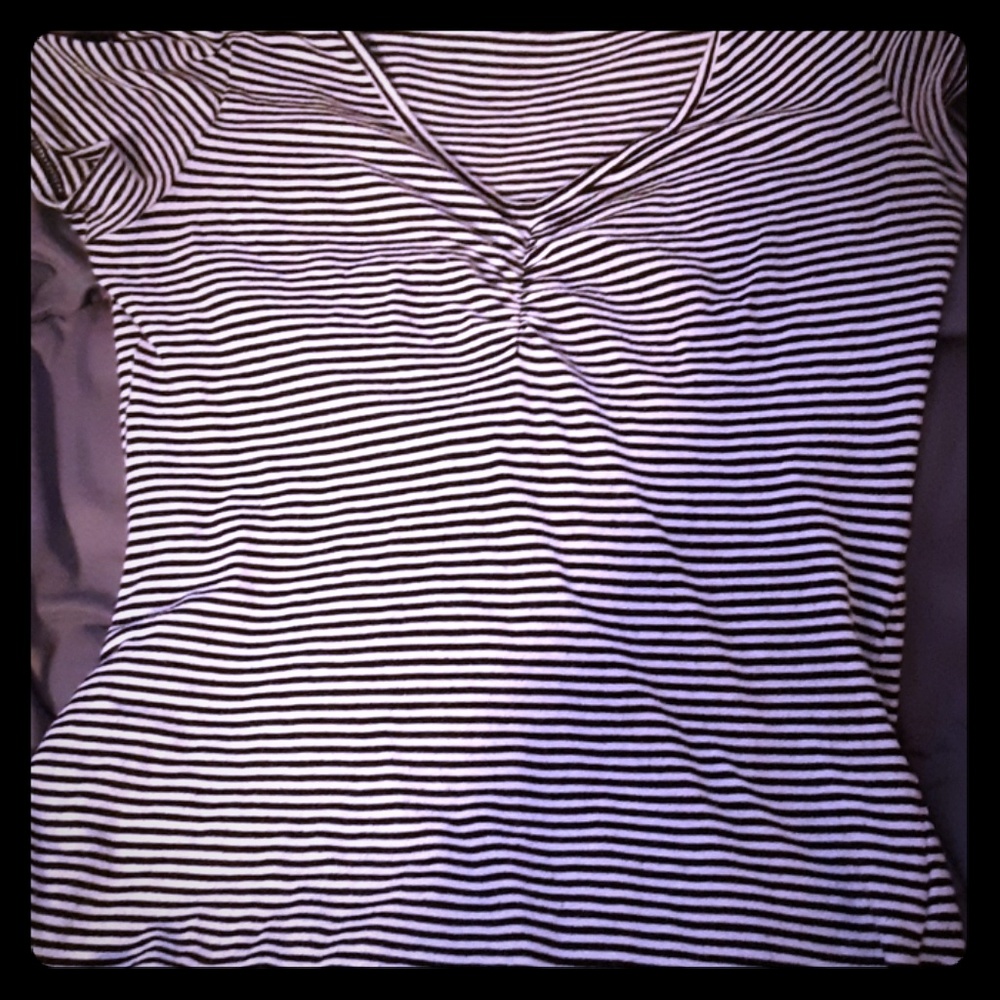 Black and white striped tee